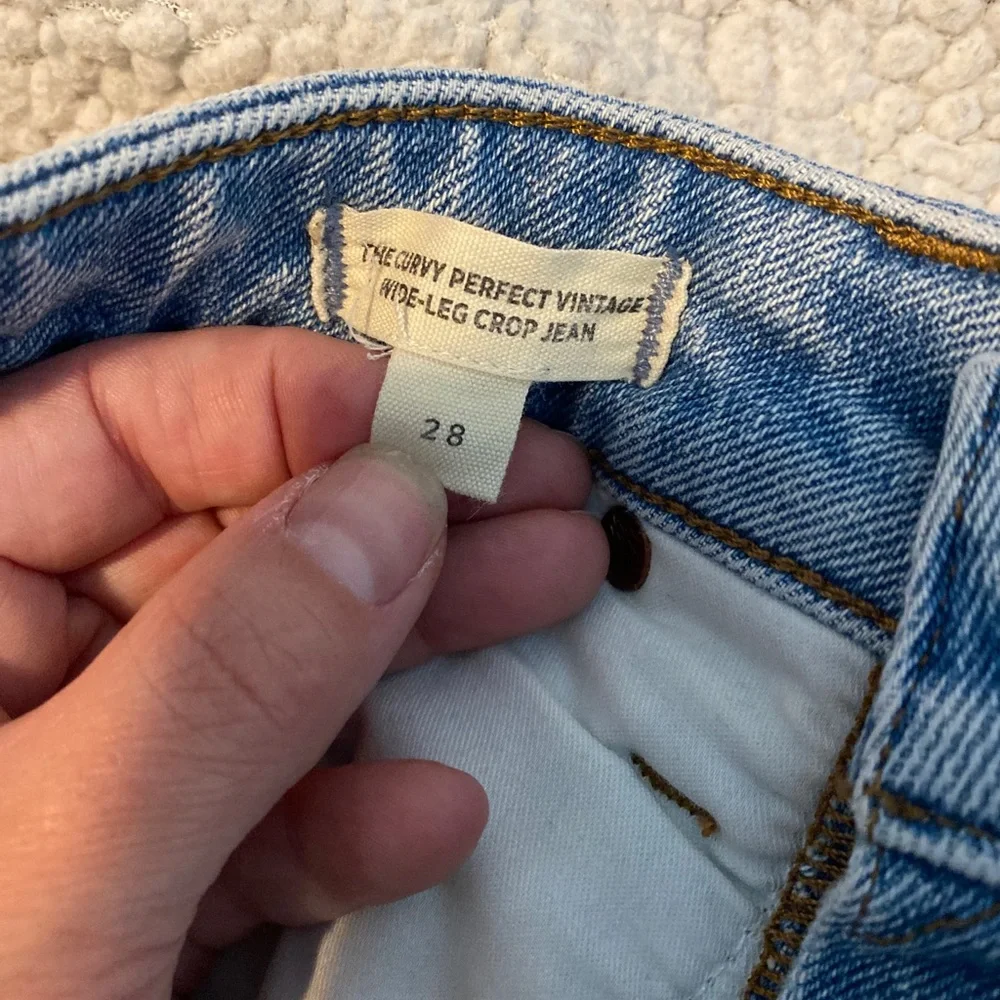 Madewell The Curvy Perfect Vintage Wide-Leg Crop Jean Altoona Wash Size 28 - Picture 8 of 9